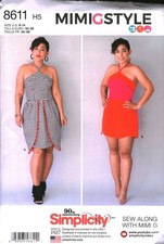 8611 UNCUT Simplicity Sewing Pattern Misses Halter Dress Romper Mimi G Summer picture