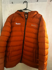 Mountain Warehouse Men’s Orange Hooded Water Resistant Puffer Jacket Zip L picture