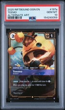 2025 RIFTBOUND: LEAGUE OF LEGENDS OGN-ORIGINS ALTERNATE ART TEEMO - SCOUT PSA 10 picture