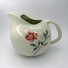 Vintage Universal Potteries Ballerina Rose Ice Lip Ball Pitcher Ohio 1950s Cream picture
