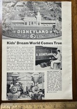 Vtg 1950s Magazine Article Walt Disney Disneyland Anaheim CA Railroad  picture