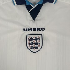 England Football Shirt 1996 1997 1998 Umbro Home Mens 2XL XXL Genuine picture