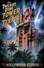 Disney World Twilight Zone Tower of Terror11 X 17 Poster Hollywood Studios Hotel picture