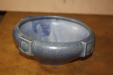 Vintage Peter's and Reed Style Matte Blue Seven Inch Pottery Bowl - Read picture