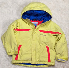 Columbia Kids 2XS Colorblock Hooded Waterproof Ski Winter Coat Yellow Pink Blue picture