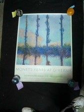 Vintage Claude Monet 1978 Lithograph Print Exhibition Poster 