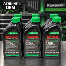 Kawasaki 6PK Genuine OEM 10W40 Motor Oil Quart 4-Cycle K-Tech 99969-6296 picture