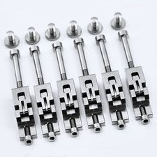 6 PCS TITANIUM ALLOY Double Locking Tremolo Bridge Saddles fit Floyd Rose Bridge picture
