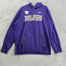 Washington Huskies Sweatshirt Mens XL Purple NCAA Football Nike Dri-FIT Hoodie picture