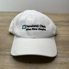 White Cleveland Clinic Hat Adjustable Adult Size OSFA White Baseball Cap picture