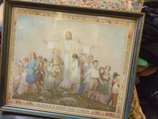 Antique Religious Behold I Send You Forth Margaret Tarrant Framed Print picture