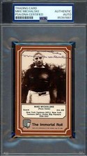 Mike Michalske PSA DNA Signed 1975 Fleer Immortal Roll Autograph picture