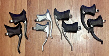 Lot 4 Pair Vintage Aero Brake Levers Shimano Sugino Suntour Universal Drop Bar picture