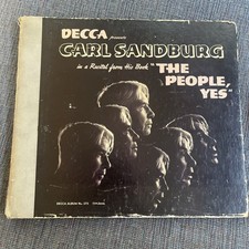 Carl SANDBURG / Vinyl  3 Record Set “ The People Yes” 1949 Decca picture