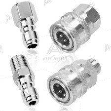 2 Sets NPT 1/4 Inch Pressure Washer Coupler Quick Connect Plug Fitting Adapter picture
