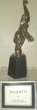 1987 FRANKLIN MINT 1925 BUGATTI CAR MASCOT SCULPTURE HOOD ORNAMENT LIMITED picture
