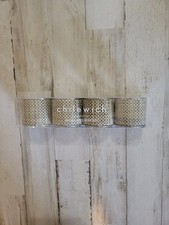 Chilewich Napkin Rings Set 4 Rings - Basketweave Linen picture