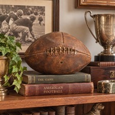 Antique c1920s 1930s Leather Football Laced Early Vintage Sports Display Decor picture