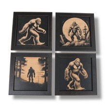 Framed Art - Bigfoot Sasquatch SET of 4 Pictures picture