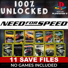 Need For Speed 100% Save Pack 8MB PS2 Memory Card Unlocked Complete 2024 picture