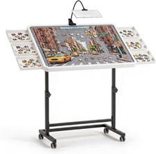 Puzzle Table with Drawers 1500Pcs Adjustable Height Puzzle Table with 6 Drawers picture