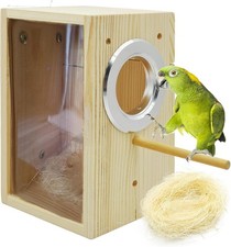 Kathson Parakeet Nesting Box Transparent Bird House Bird Nest Box for Cage Parro picture