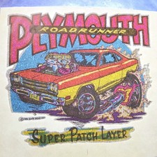 Vtg 1977 Plymouth Roadrunner Iron-On Transfer Porter's Roach Rats Hole Art picture