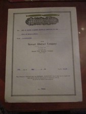 1924 ABSTRACT TITLE FROM STEWART TITLE - BOOKLET - TUB MP picture