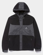 HUF Men's NAULS Polar Fleece Jacket - JK00369 - Black - Medium - NWT picture