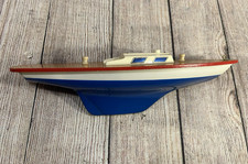 Vintage Seifert-Boot Germany Pond Sailboat Wooden Model Toy Maritime Decor picture