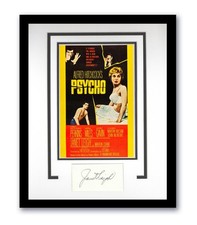 Psycho Janet Leigh Autographed Signed 11x14 Framed Poster Hitchcock Horror ACOA picture