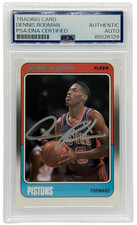 Chicago Bulls Dennis Rodman 88-89 Fleer Rookie Card #43 PSA Authenticated picture