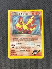 2000 Pokemon Gym Heroes Rocket's Moltres #12/132 Holo Rare English LP/MP picture