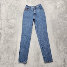 Vintage Bongo Jeans Womens 3 Juniors Blue High Rise Mom Tapered 90s USA Denim picture