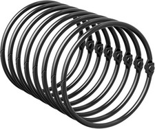 Premium Metal Shower Curtain Rings Rustproof Anti Drop Smooth Sliding Hooks picture