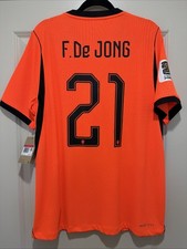 Frenkie De Jong #21 Mens LARGE Nike Netherlands Authentic Home World Cup Jersey picture