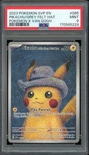 2023 POKEMON SVP EN-SV BLACK STAR PROMO #085 PIKACHU WITH GREY FELT HAT - PSA 9 picture
