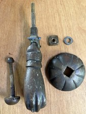 Vintage Figural Hand Door Knocker – Large Brass/Bronze Architectural Hardware picture