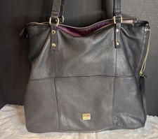 $298 KOOBA Everette Black Leather Tote Bag Shoulder Purse Designer Hobo Handbag picture