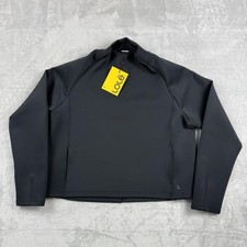 Lole Spacer Funnel Neck Top Women Size XL Black Beauty Athletic Travel Layer NWT picture