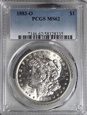 1883-O Morgan Dollar PCGS MS62 New Orleans Mint State Uncirculated $1 90% Silver picture