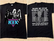 KIX Band T-Shirt, Kix Blow My Fuse Tour 1989 T-Shirt, 80-90s Hard Rock Music Tou picture