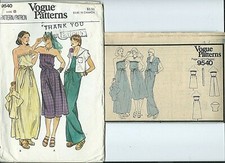 Vogue 9540 sewing pattern Boho JACKET sleeveless JUMPSUIT DRESS sew size 8 WHOA picture