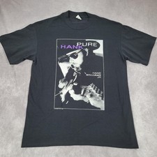 Vintage Hank Williams Jr Shirt Mens XL Black Pure Hank Tour 1991 Band Country picture
