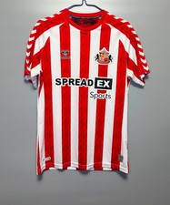 SUNDERLAND 2024/2025 HOME FOOTBALL SHIRT JERSEY HUMMEL SIZE M ADULT CATS RED  picture