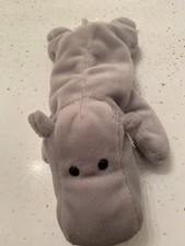 Ty Beanie Baby Happy the Hippo - Rare Gray - Excellent Condition picture