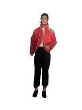 Vintage 1987 Michael Jackson Thriller Doll Figure Red Jacket Outfit Collectible picture
