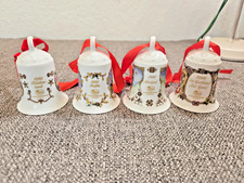 Weihnachts-Glocke Germany Hutschenreuther Christmas 4 Bell Ornaments 82 88 91 92 picture