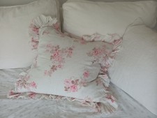 🤍Beautiful Rachel Ashwell Shabby Chic Couture 100% Linen Floral Pillow🤍 picture
