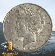 1927-D Peace Dollar Original Sharp, AU-BU, From An Original Collection 🔥  picture